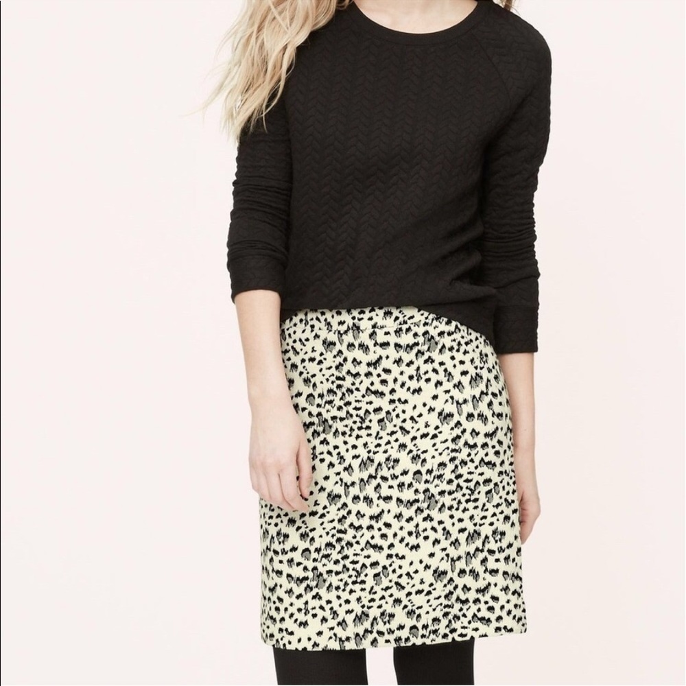 LOFT Leopard Skirt